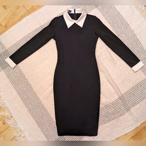 Channeling Wednesday Adams! Small Black And White Dress By Homeyee Back Zips